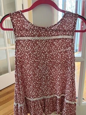 Maeve Flower Blouse with Split Back - Small